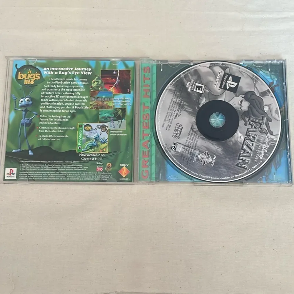 PlayStation Tarzan the Movie Greatest Hits Game Vintage Computer video game